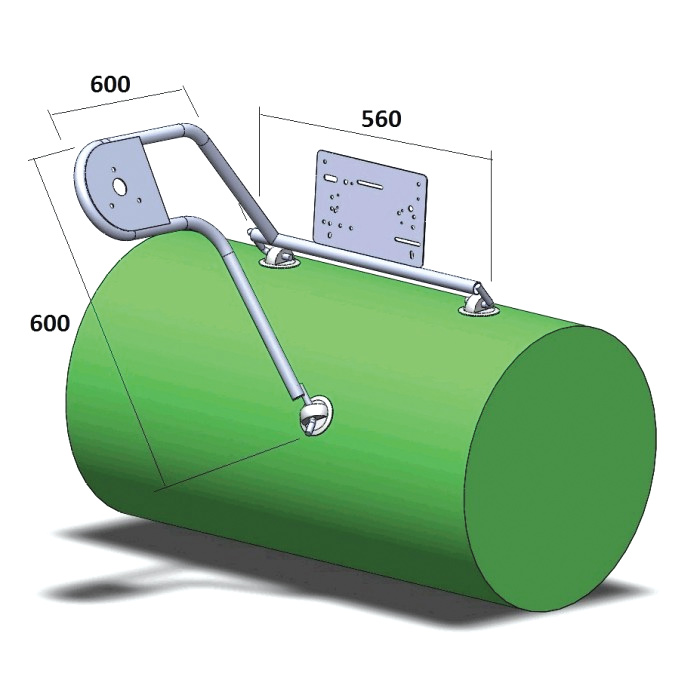 Стойка рулевая с креплением на баллон надувной лодки 25мм в Вологде
