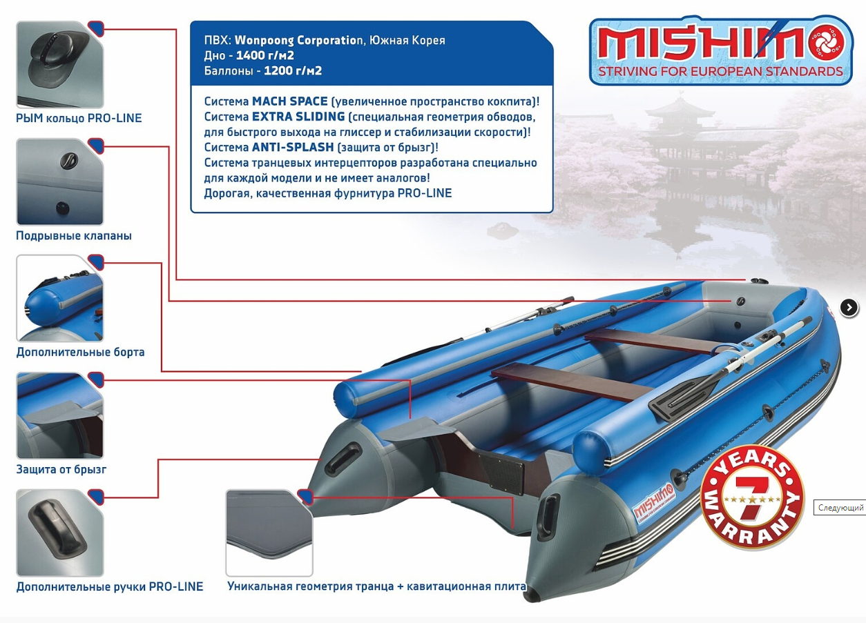 КОМПЛЕКТ ЛОДКА MISHIMO FAMILY LITE 370 + МОТОР 9,9 (15) Л.С. в Вологде
