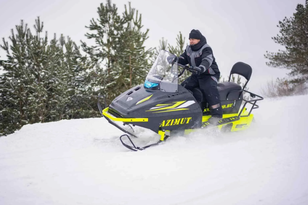 Миниснегоход Бурлак Азимут 24 л.с. , эл.запуск, реверс, тормоз гидравл, капот черный в Вологде