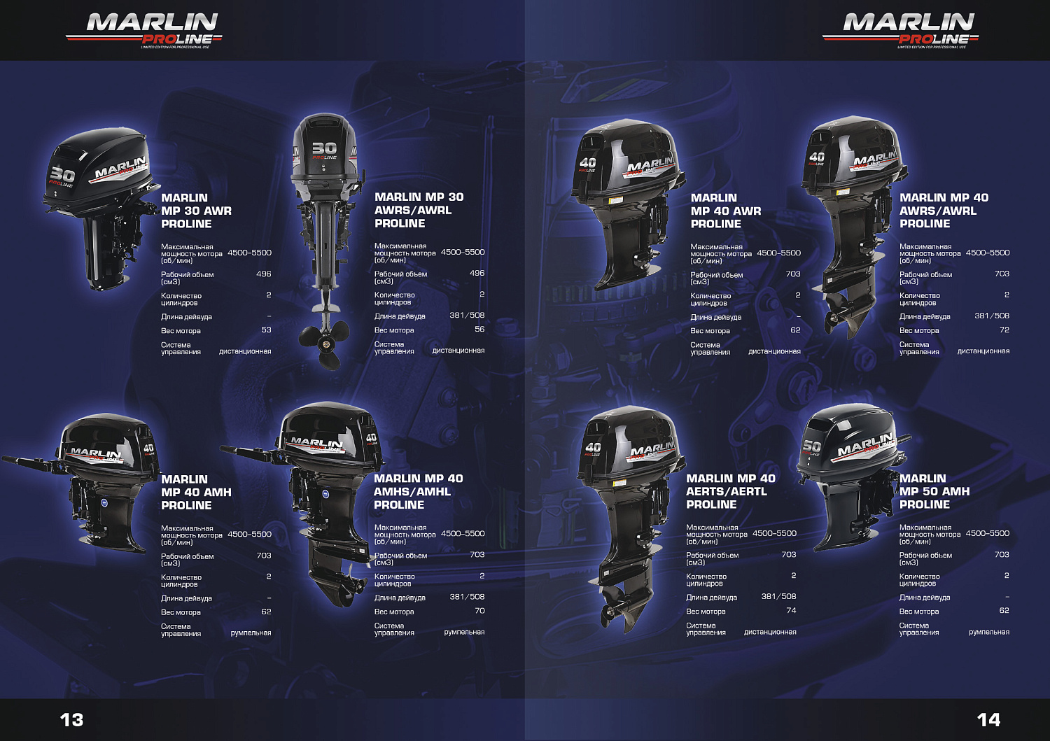 Лодочный мотор MARLIN PROLINE MP 9,8 AMHS в Вологде