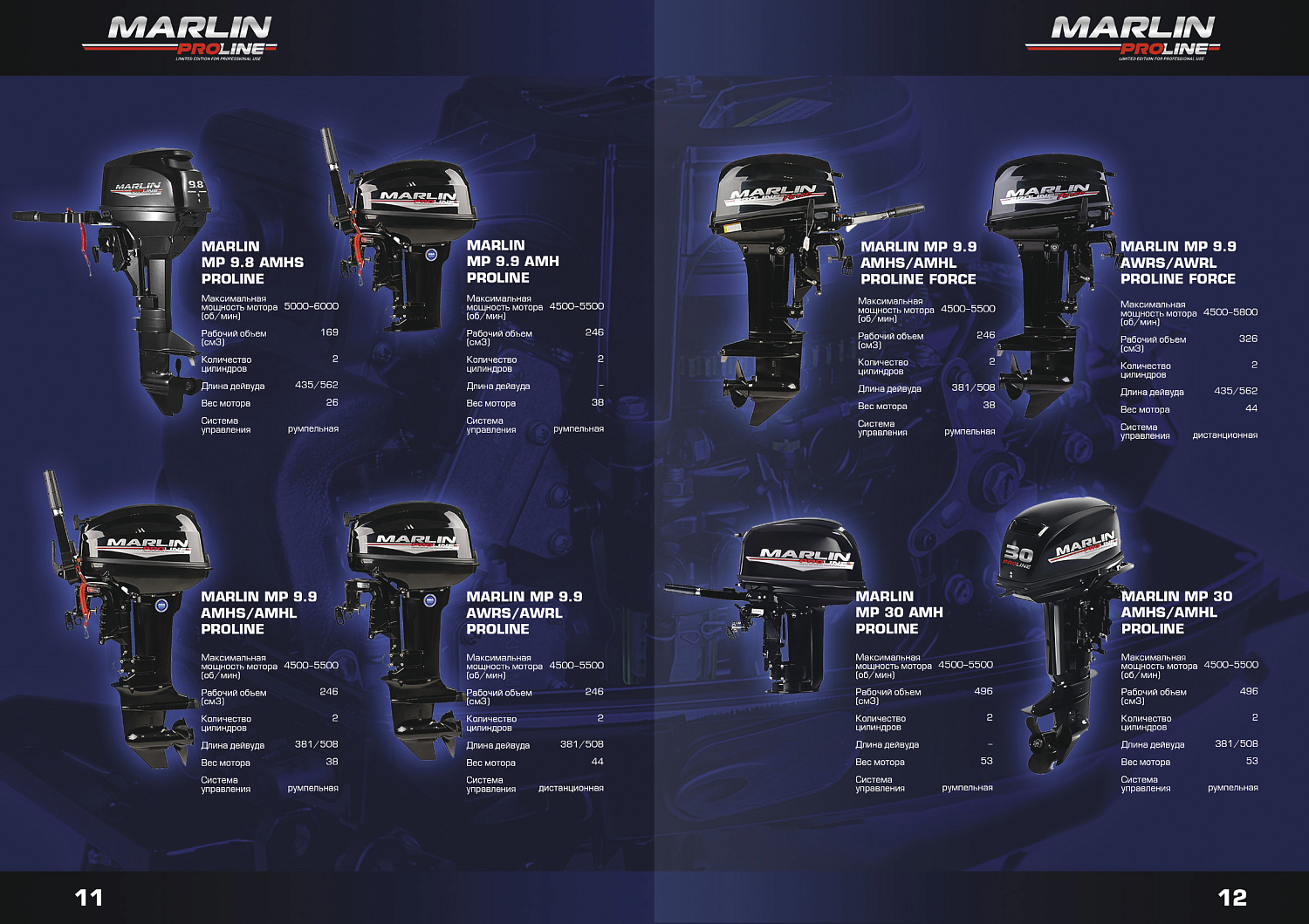 Лодочный мотор MARLIN PROLINE MP 9,8 AMHS в Вологде